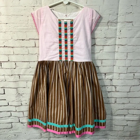 Well Dressed Wolf | Dresses | Well Dressed Wolf Dress Size 7 Years Brown  Pink Wdw Fall Festival Dress Girls | Poshmark